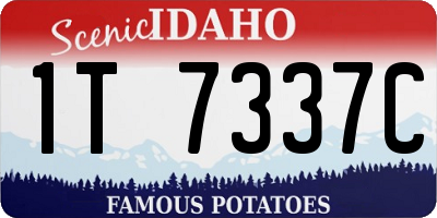 ID license plate 1T7337C