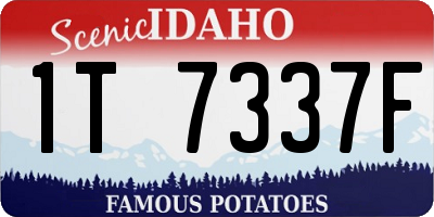 ID license plate 1T7337F