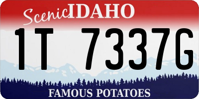 ID license plate 1T7337G