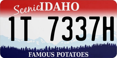 ID license plate 1T7337H