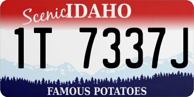 ID license plate 1T7337J