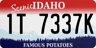 ID license plate 1T7337K