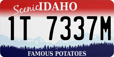 ID license plate 1T7337M