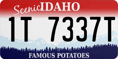 ID license plate 1T7337T