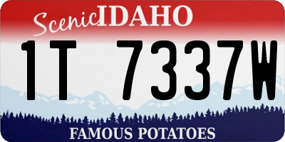 ID license plate 1T7337W