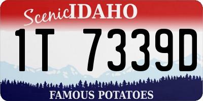 ID license plate 1T7339D