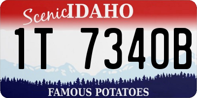 ID license plate 1T7340B