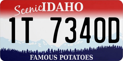 ID license plate 1T7340D
