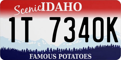 ID license plate 1T7340K