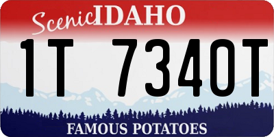 ID license plate 1T7340T