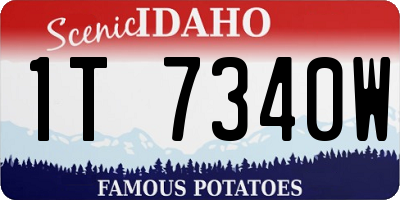 ID license plate 1T7340W