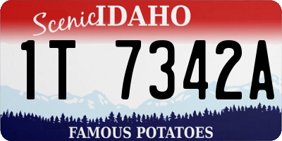 ID license plate 1T7342A