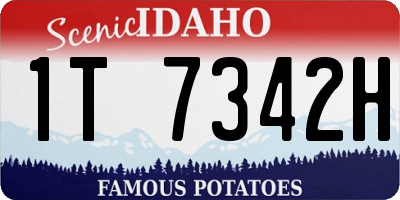 ID license plate 1T7342H