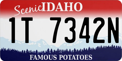 ID license plate 1T7342N