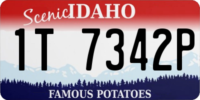 ID license plate 1T7342P