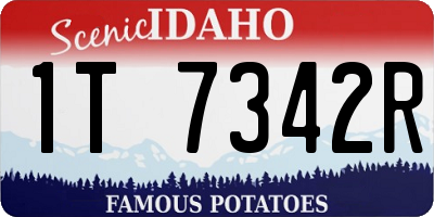 ID license plate 1T7342R