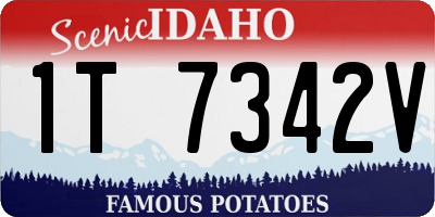 ID license plate 1T7342V