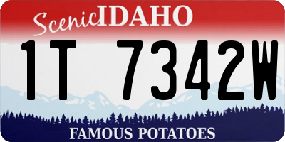 ID license plate 1T7342W
