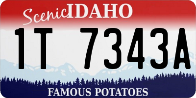 ID license plate 1T7343A
