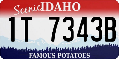 ID license plate 1T7343B