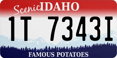 ID license plate 1T7343I