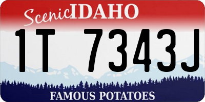 ID license plate 1T7343J