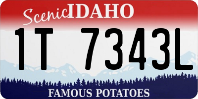 ID license plate 1T7343L
