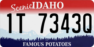 ID license plate 1T7343Q