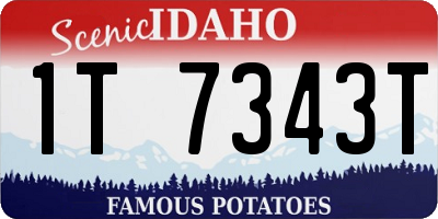 ID license plate 1T7343T