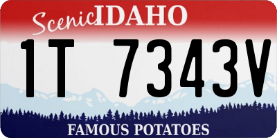 ID license plate 1T7343V