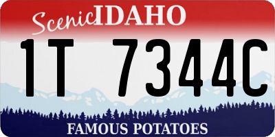 ID license plate 1T7344C