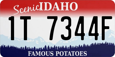 ID license plate 1T7344F