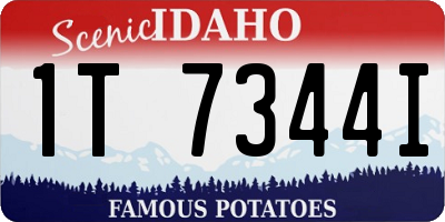ID license plate 1T7344I