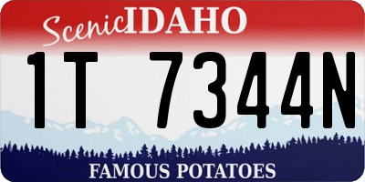 ID license plate 1T7344N