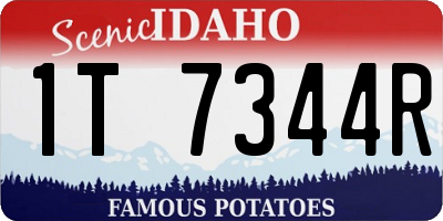 ID license plate 1T7344R