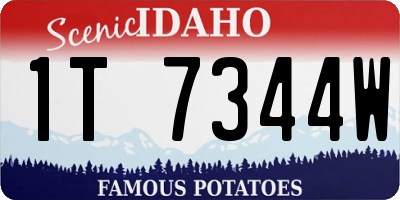 ID license plate 1T7344W