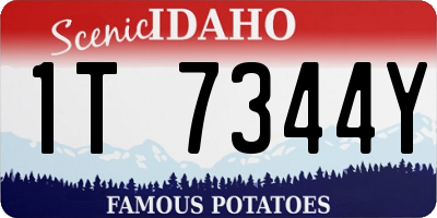 ID license plate 1T7344Y