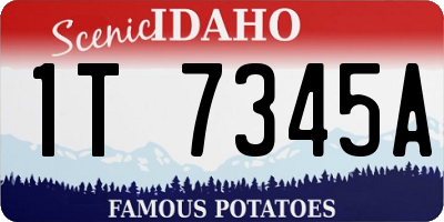 ID license plate 1T7345A