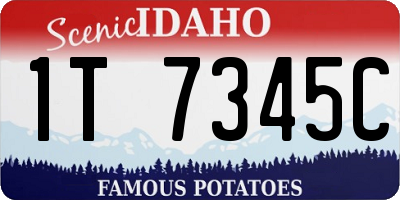 ID license plate 1T7345C