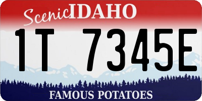 ID license plate 1T7345E
