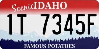 ID license plate 1T7345F