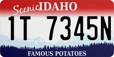 ID license plate 1T7345N