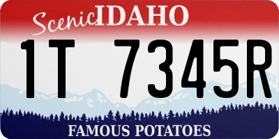 ID license plate 1T7345R