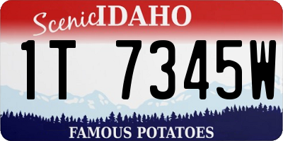 ID license plate 1T7345W
