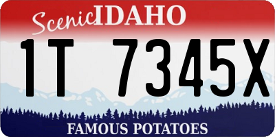 ID license plate 1T7345X
