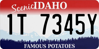ID license plate 1T7345Y