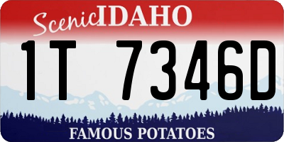 ID license plate 1T7346D