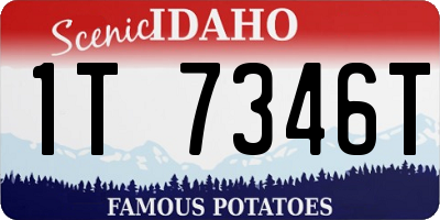 ID license plate 1T7346T