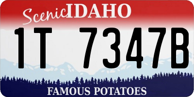 ID license plate 1T7347B
