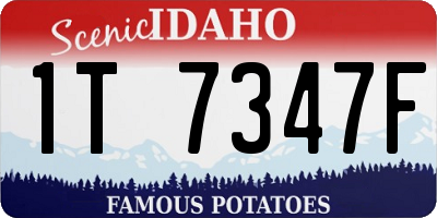ID license plate 1T7347F